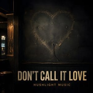 DON'T CALL IT LOVE by HUSHLIGHT MUSIC – cover artwork: a heart traced on a dark, worn wall